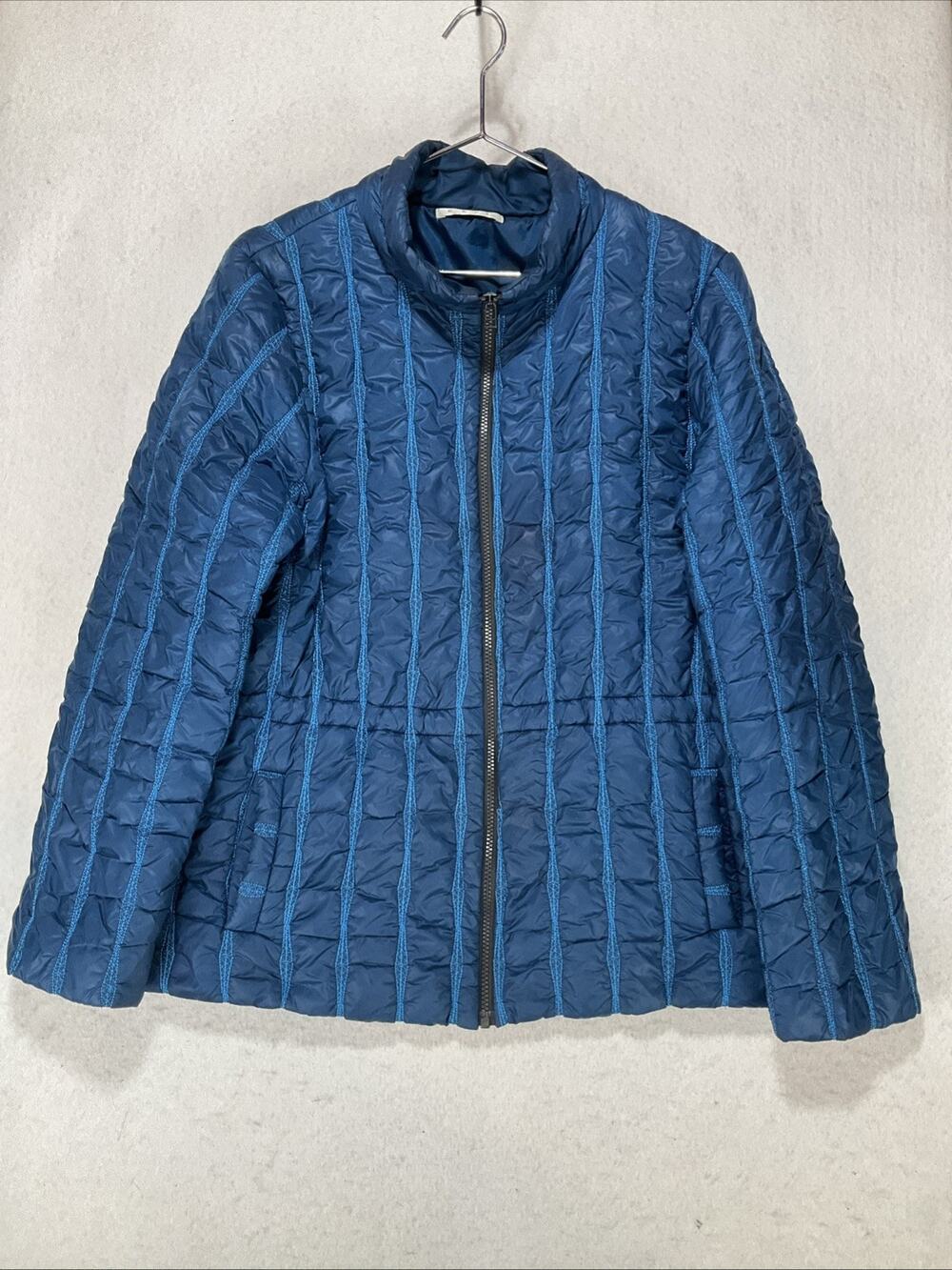 Cabi Poseidon Women’s Packable Quilted Puffer Jacket Cinch Waist Lightweight XL